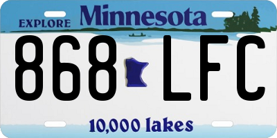 MN license plate 868LFC