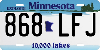 MN license plate 868LFJ