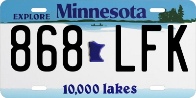 MN license plate 868LFK