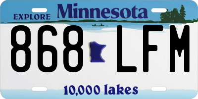 MN license plate 868LFM