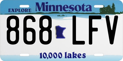 MN license plate 868LFV