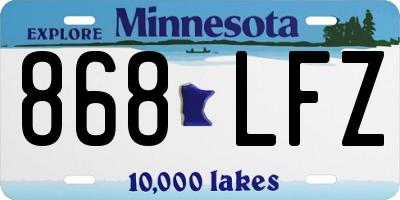MN license plate 868LFZ