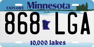 MN license plate 868LGA