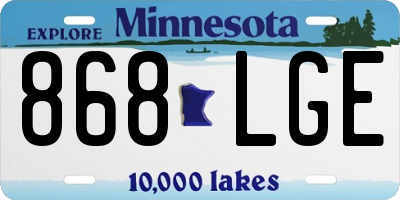 MN license plate 868LGE