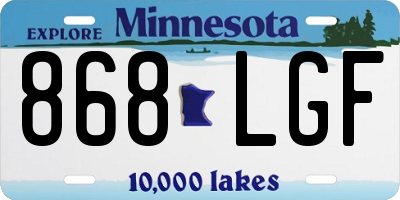 MN license plate 868LGF