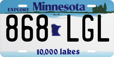 MN license plate 868LGL
