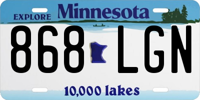 MN license plate 868LGN