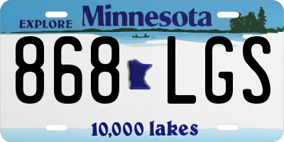 MN license plate 868LGS