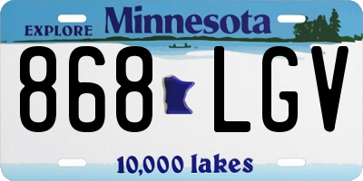 MN license plate 868LGV