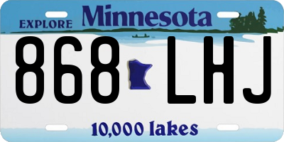 MN license plate 868LHJ