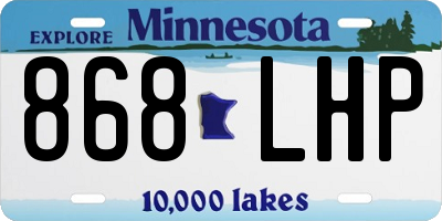 MN license plate 868LHP