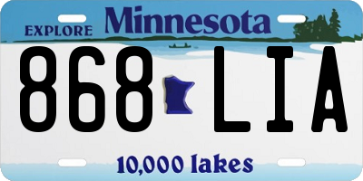 MN license plate 868LIA