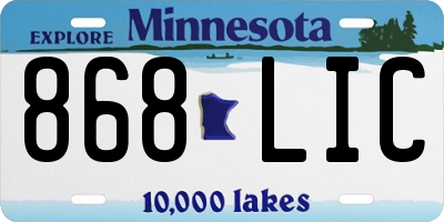 MN license plate 868LIC