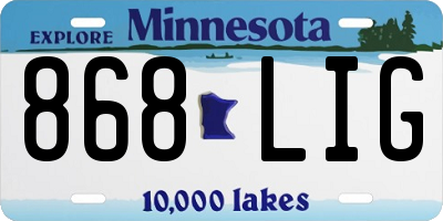 MN license plate 868LIG