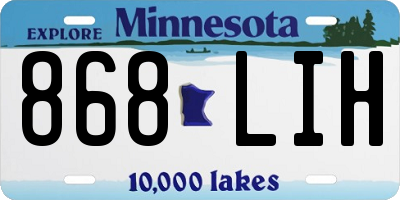 MN license plate 868LIH