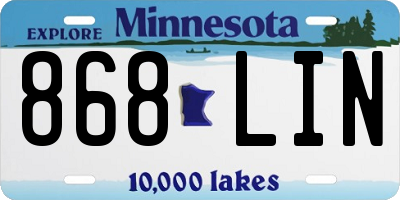 MN license plate 868LIN