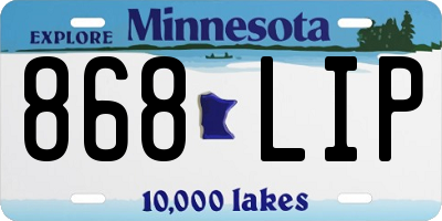 MN license plate 868LIP