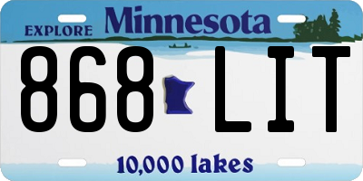 MN license plate 868LIT