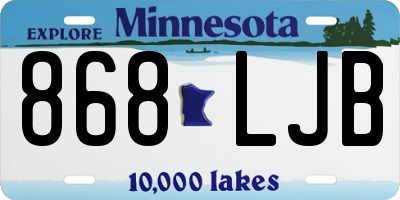 MN license plate 868LJB