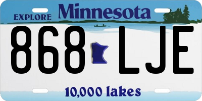 MN license plate 868LJE