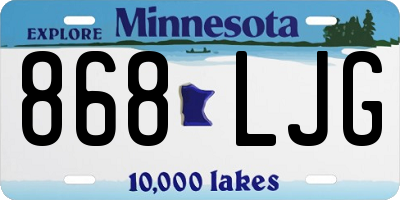 MN license plate 868LJG