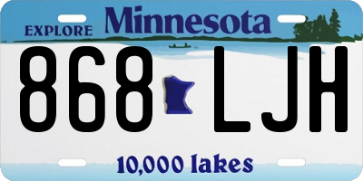 MN license plate 868LJH