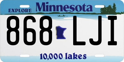 MN license plate 868LJI