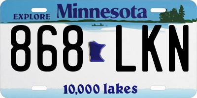 MN license plate 868LKN