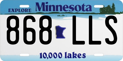 MN license plate 868LLS