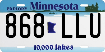 MN license plate 868LLU