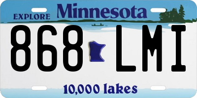 MN license plate 868LMI