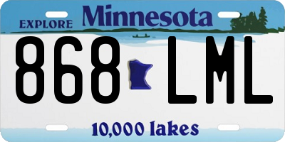 MN license plate 868LML