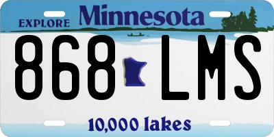 MN license plate 868LMS