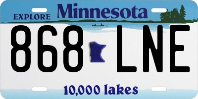 MN license plate 868LNE