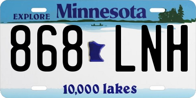 MN license plate 868LNH