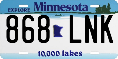MN license plate 868LNK