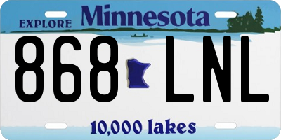 MN license plate 868LNL
