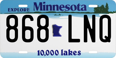 MN license plate 868LNQ