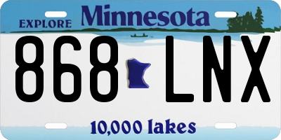 MN license plate 868LNX