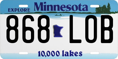 MN license plate 868LOB