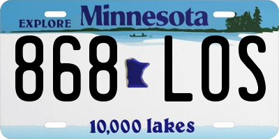 MN license plate 868LOS