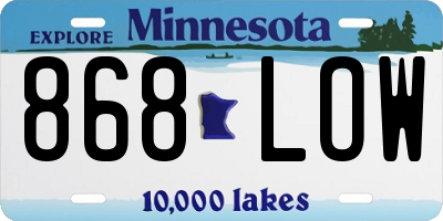 MN license plate 868LOW