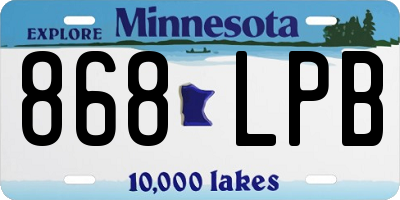 MN license plate 868LPB