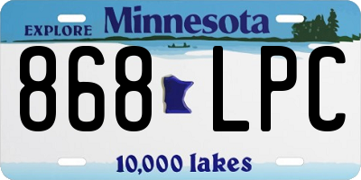 MN license plate 868LPC