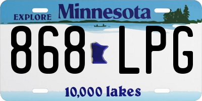 MN license plate 868LPG