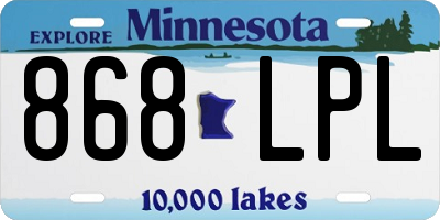 MN license plate 868LPL