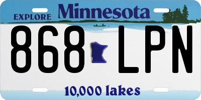 MN license plate 868LPN