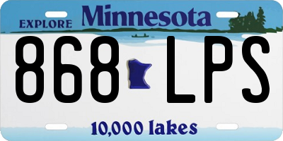 MN license plate 868LPS