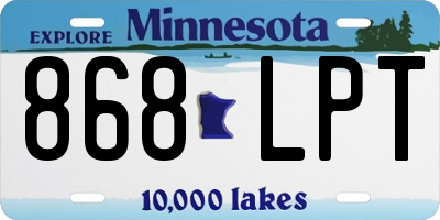 MN license plate 868LPT