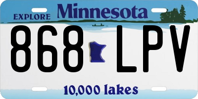 MN license plate 868LPV